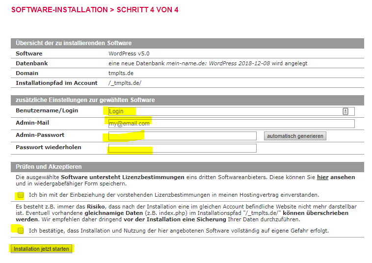 wp-installieren-zugangsdaten